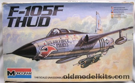 Monogram 1/48 Republic F-105F Thud Thunderchief, 5808 plastic model kit